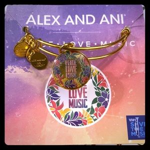 Alex and Ani Peace Love Music Bracelet